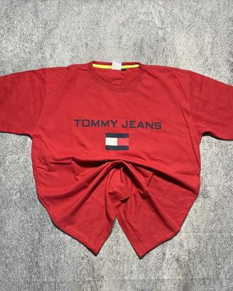 T-shirt Tommy Jeans Originale - Rosso Acceso - Tag