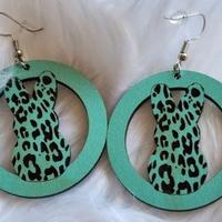 Orecchini circolari verdi