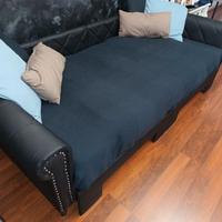 divano "impero" pelle letto estraibile.