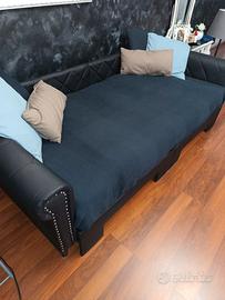 divano "impero" pelle letto estraibile.