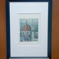 Acquaforte di Firenze in cornice 20x30 