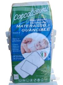 COORDINATO CARROZZINA MATERASSO+ GUANCIALE