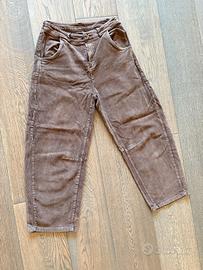 Pantaloni a cistine marroni
