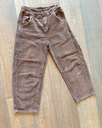 Pantaloni a cistine marroni