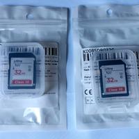 2 Pz Schede SD Ultra 32GB Classe 10 per fotocamera