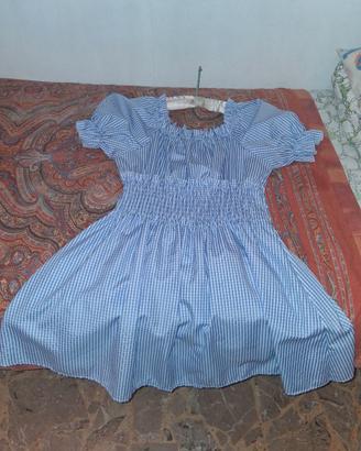 Vestito donna Vestitino Cotone Maniche sbuffo