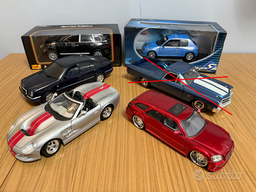 5 MODELLINI 1:18 PORSCHE COBRA MERCEDES 205 DODGE