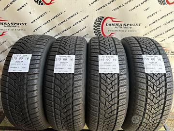 4 PNEUMATICI 215/60 R16 DUNLOP INVERNALI SEMINUOVE