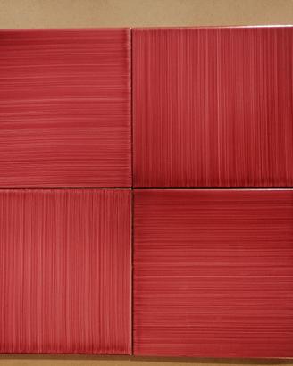 Ceramica vietri 20x20 rosso/blu  pennellato a mano