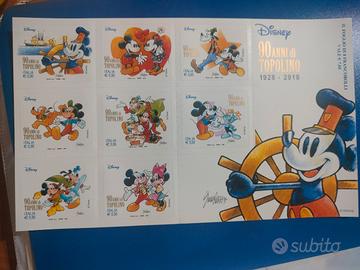 francobolli 90 anni di Topolino 