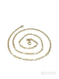 Collana uomo realizzata in oro giallo e bianco 18K