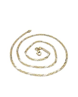 Collana uomo realizzata in oro giallo e bianco 18K