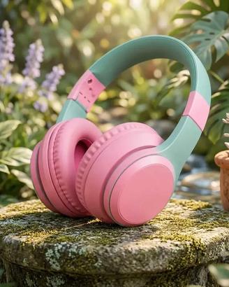 DSG PRIME Cuffie Bluetooth Rosa LED MP3 Nuove