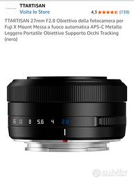 OBIETTIVO TTARTISAN 27mm F2.8 AF - FUJI X MOUNT