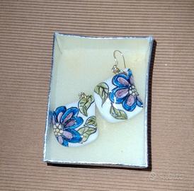 orecchini a goccia  ceramica artigianale siciliani