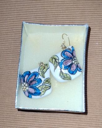 orecchini a goccia  ceramica artigianale siciliani