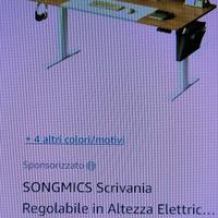 scrivania in rovere naturale, regolabile in altez