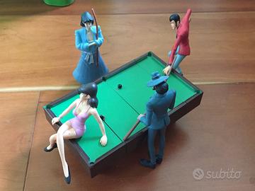 Lupin III figure biliardo diorama set di 4 pezzi