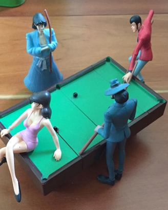 Lupin III figure biliardo diorama set di 4 pezzi