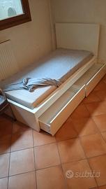letto singolo con materasso 