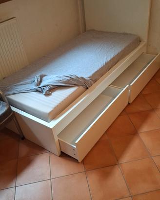 letto singolo con materasso 