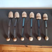 Tendiscarpe 3 coppie da donna vintage in legno