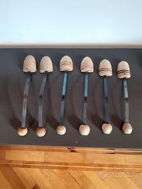 Tendiscarpe 3 coppie da donna vintage in legno