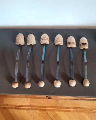 Tendiscarpe 3 coppie da donna vintage in legno