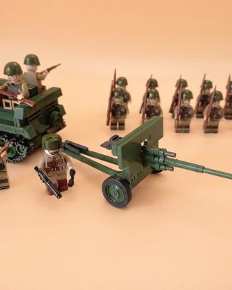 set lego compatibile tema WW2 esercito russo 