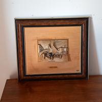 Quadro porticciolo argentato