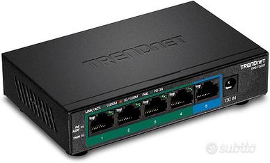 TRENDnet TPE-TG52 - Switch Gigabit PoE+ a 5 porte