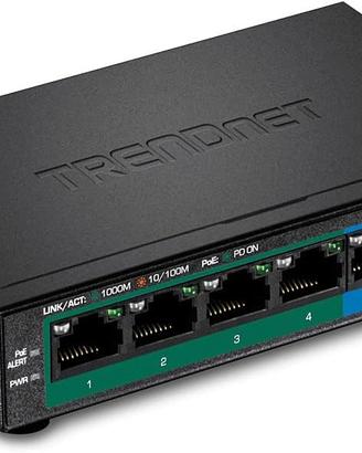 TRENDnet TPE-TG52 - Switch Gigabit PoE+ a 5 porte