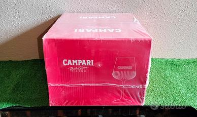 12 Bicchieri Calici Pubblicitari Campari Nuovi