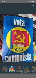 poster P.C.I  vota comunista in metallo 
