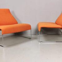 B&B italia coppia di Poltrone LAZY 05 Arancio