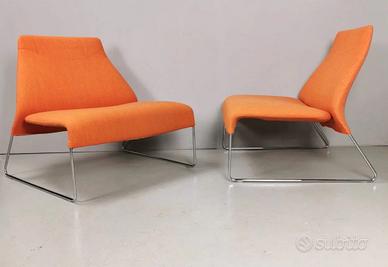 B&B italia coppia di Poltrone LAZY 05 Arancio