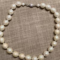 Collana di Perle Barocche Chiusura In Argento