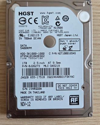 Hard Disk HGTS 1Tb - Come nuovo