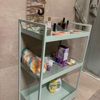 Piccolo mobile a due ripiani per bagno, camera…