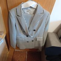 tailleur Fracomina con giacca doppiopetto a righe