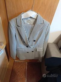 tailleur Fracomina con giacca doppiopetto a righe