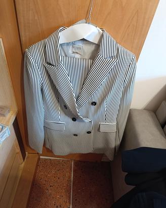 tailleur Fracomina con giacca doppiopetto a righe