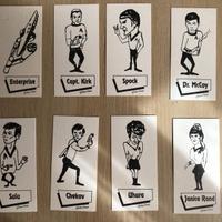 STAR TREK 8 cards Enterprise 1968 Gordon Currie 