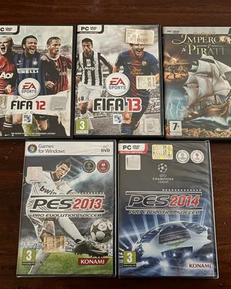 Lotto 6 PC: PES 13/14 + FIFA 12/13 + Port Royale