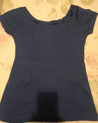 Maglia mezza manica blu