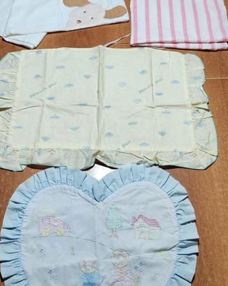 set fodere per cuscino + copertina + tenda 