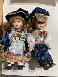 Coppia Bambole Porcellana Vintage