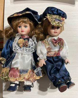 Coppia Bambole Porcellana Vintage