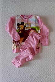 Pigiama Nuovo Masha e Orso 4 Anni 104 cm Cotone