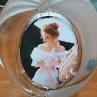 Cornice portafoto  in vetro artistico tedesco